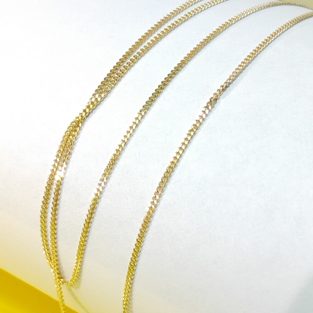 CADENAS TEJIDO BARBADA ORO 10K 50 CM 1.7 GR (NUEVO)