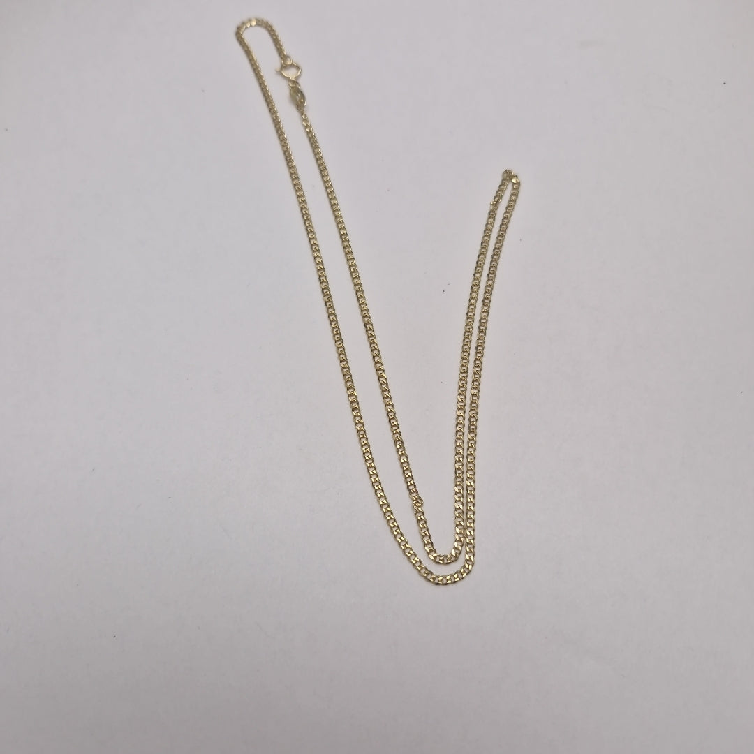 CADENAS TEJIDO BARBADA ORO 10K 50 CM 3.5 GR (NUEVO)