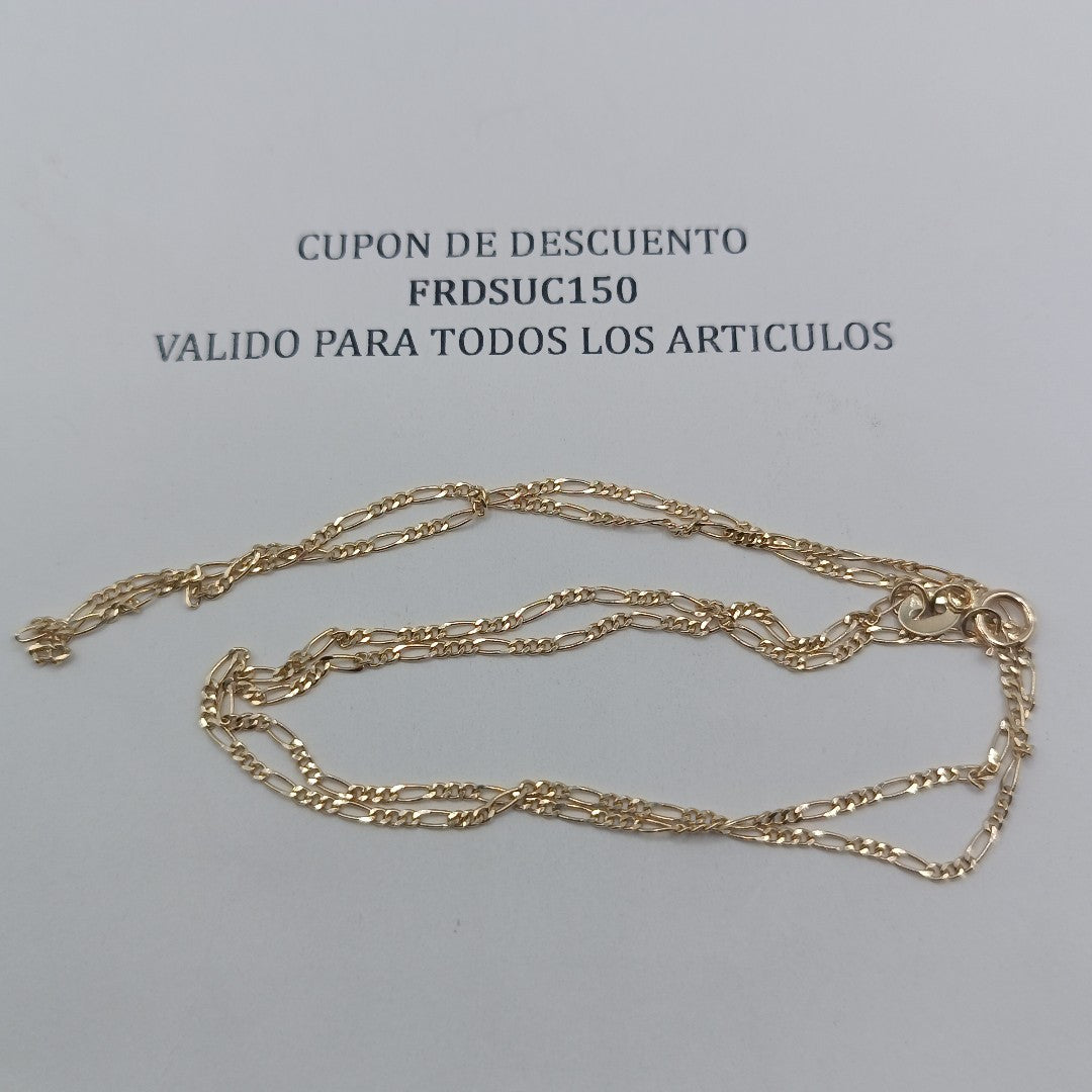 CADENAS TEJIDO 3X1 ORO 14K 55 CM 2.7 GR (NUEVO)