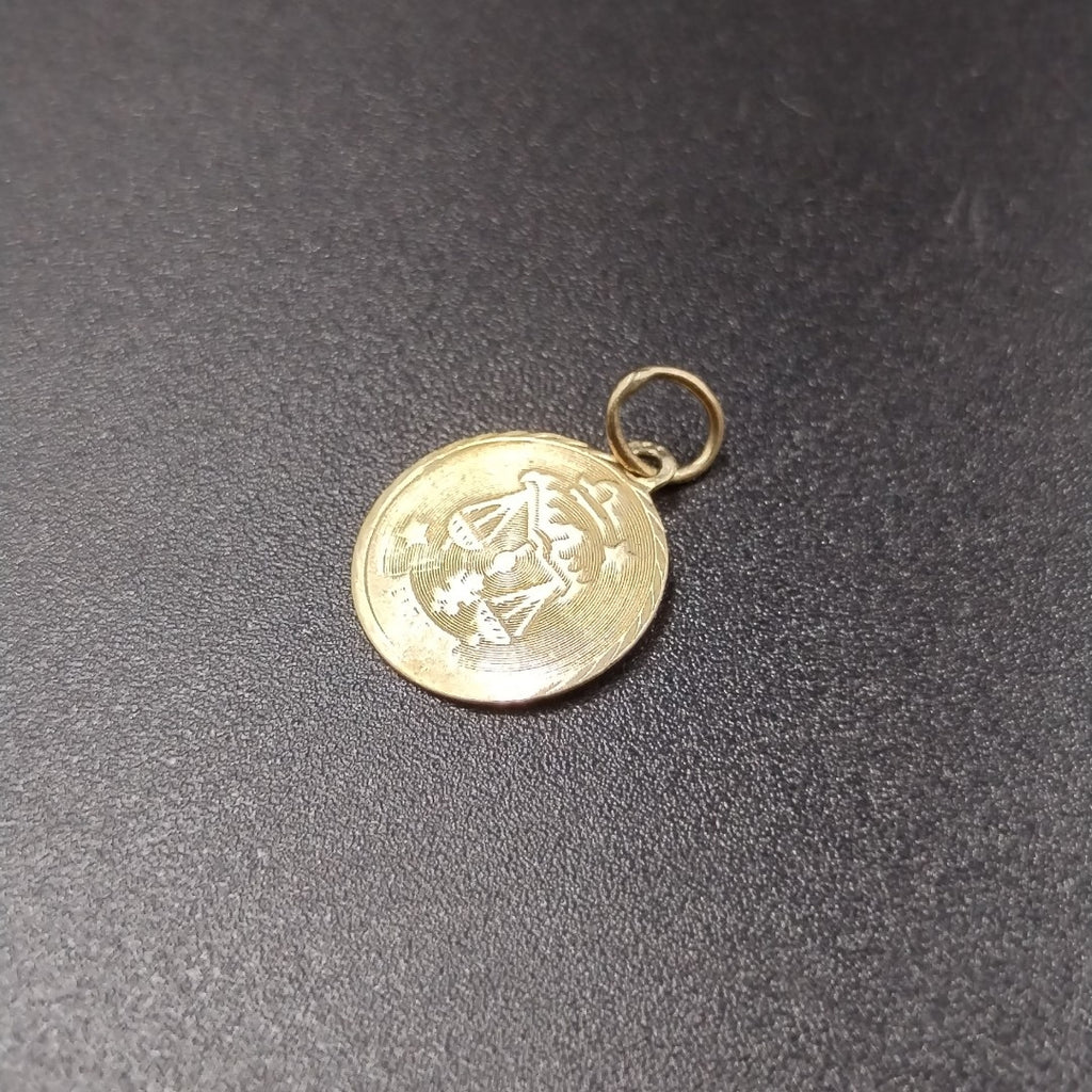 DIJE,MEDALLA PERSONAL ORO 14 K 0,80 GRMS (SEMINUEVO)