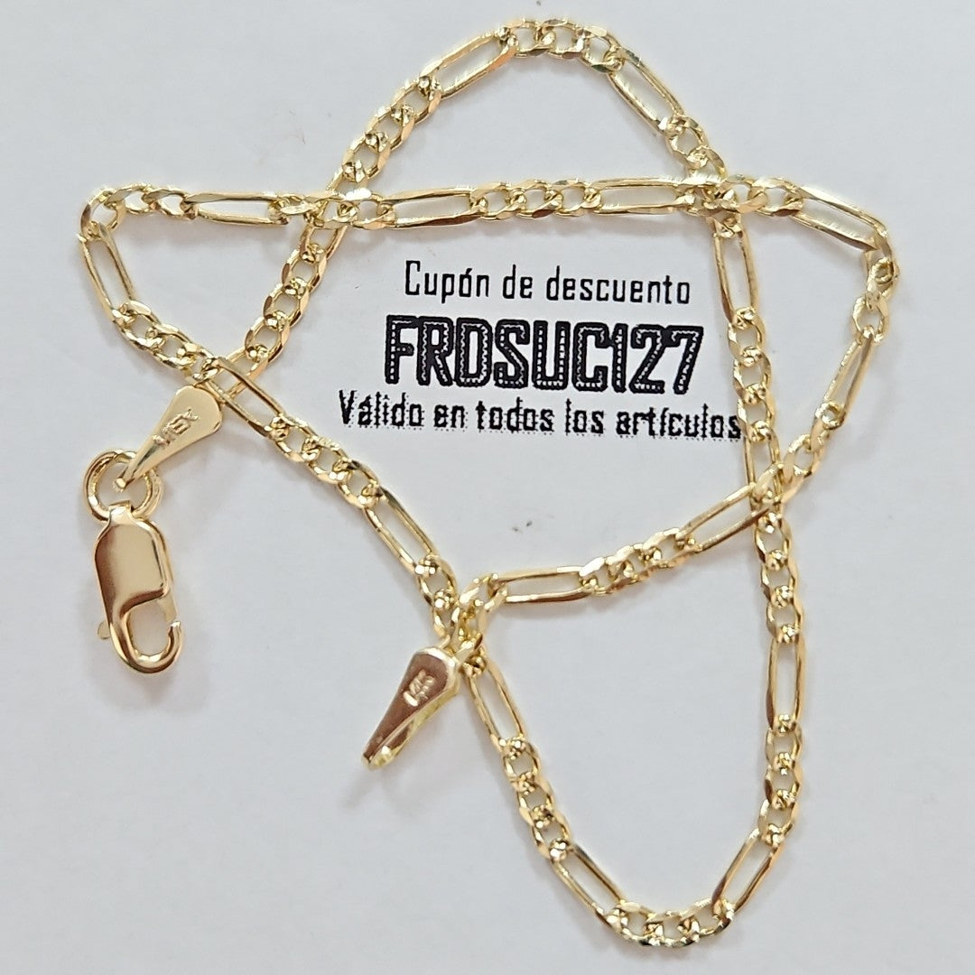 PULSERAS BARBADA ORO 14K 21 CM 1.7 GR (NUEVO)