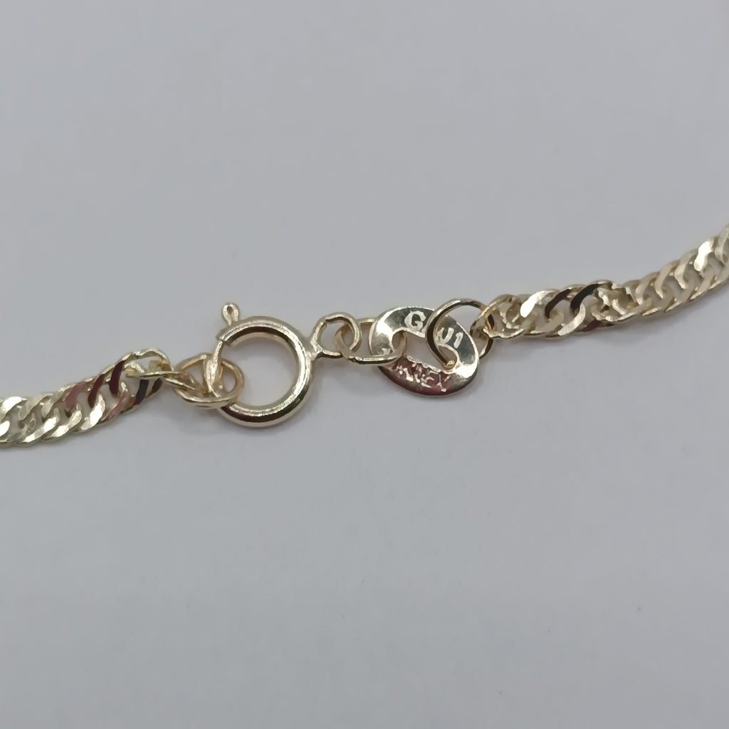 CADENAS TEJIDO MEDIO TORZAL ORO 10K 50 CM 3.8 GR (NUEVO)