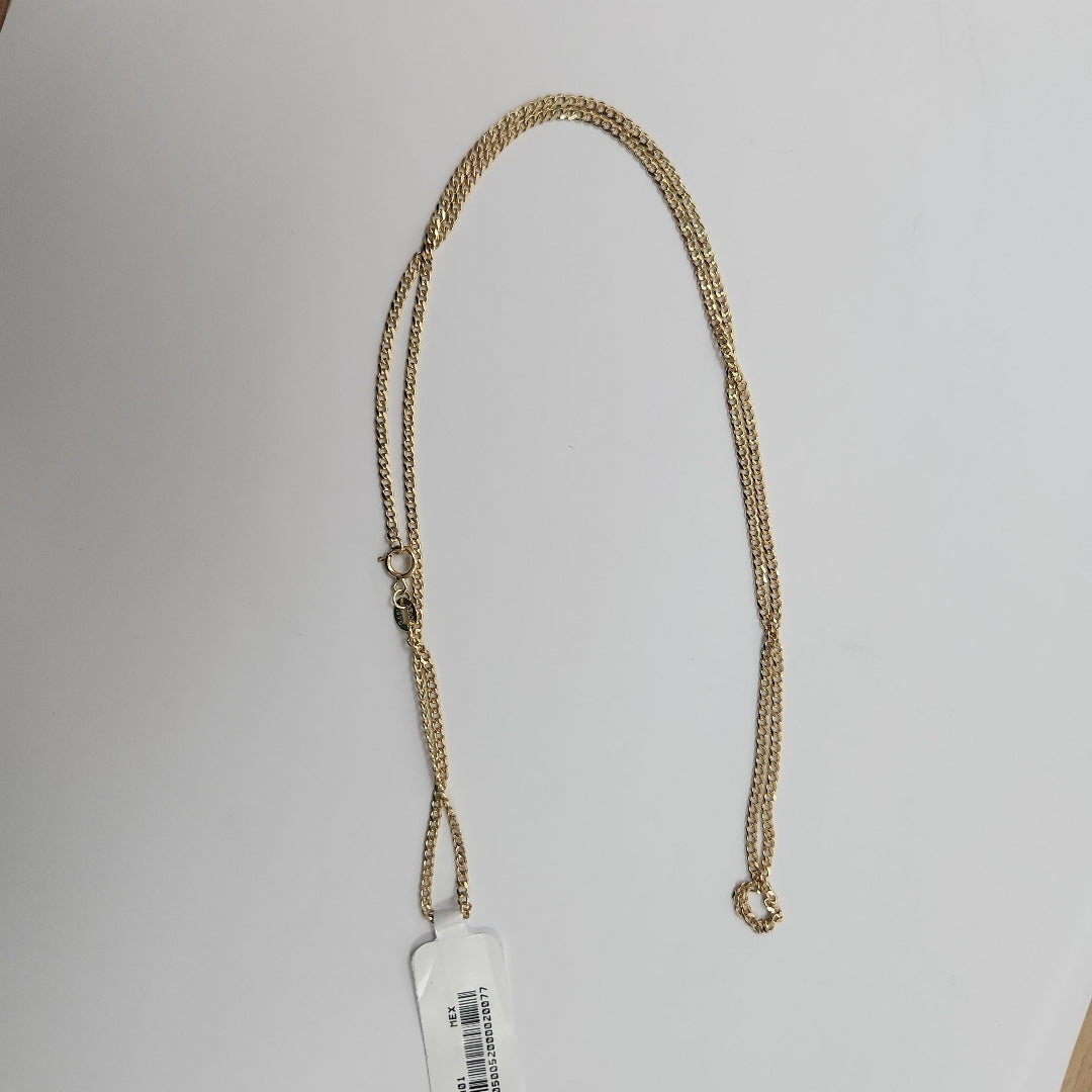 CADENAS TEJIDO BARBADA ORO 10K 60 CM 4.2 GR (NUEVO)