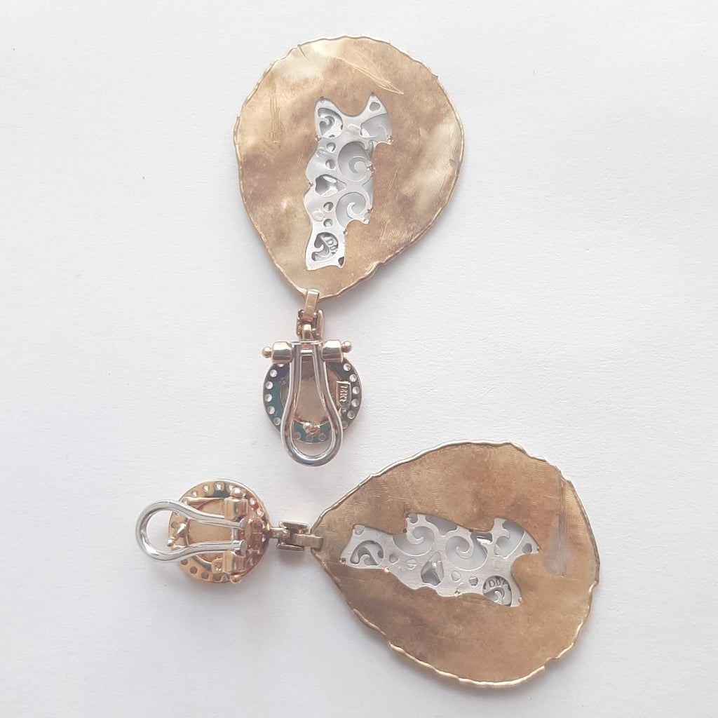 ARETES PAR ORO 14 K 10.5 GRMS (SEMINUEVO)