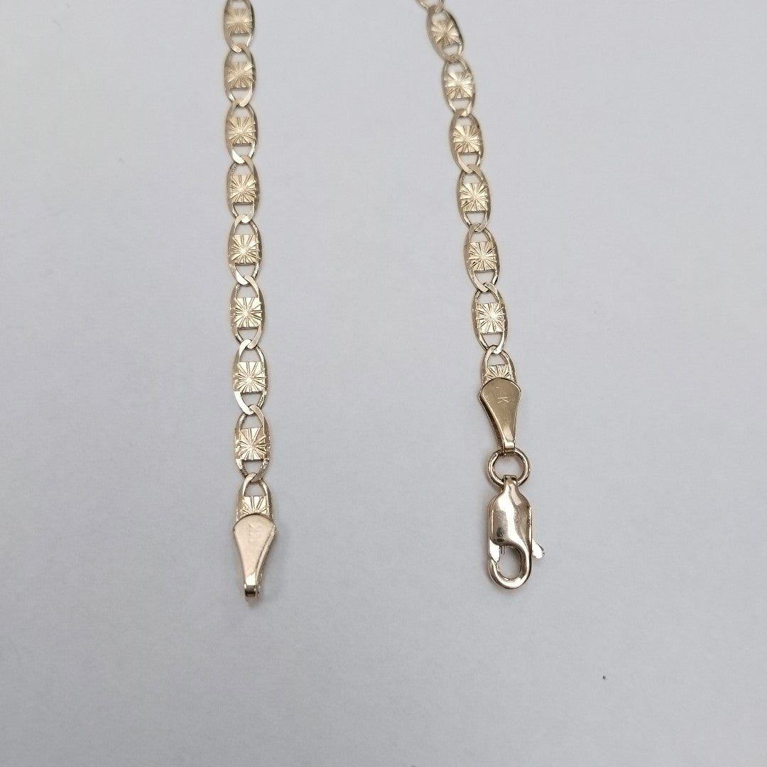 PULSERAS TEJIDO GUCHI ORO 14K 18 CM 2.8 GR (NUEVO)