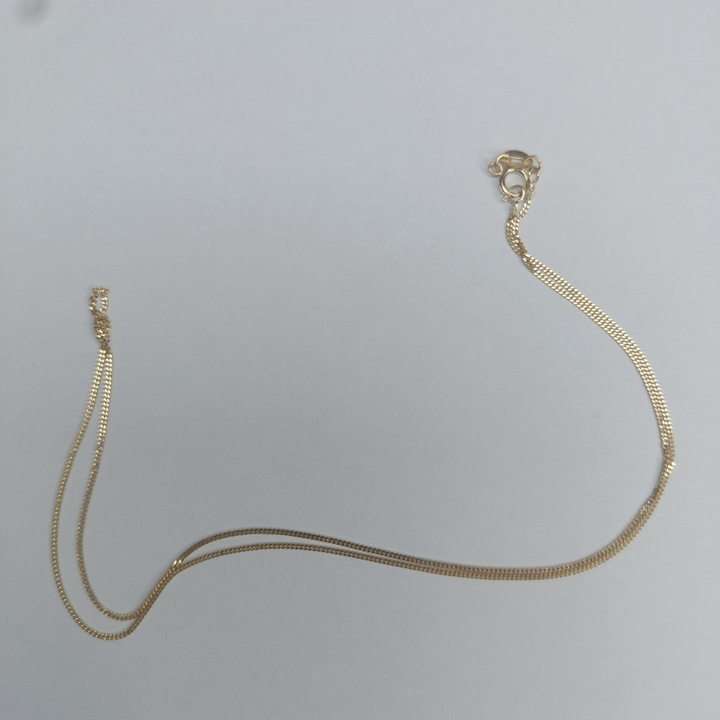 CADENAS TEJIDO BARBADA ORO 10K 50 CM 1.7 GR (NUEVO)