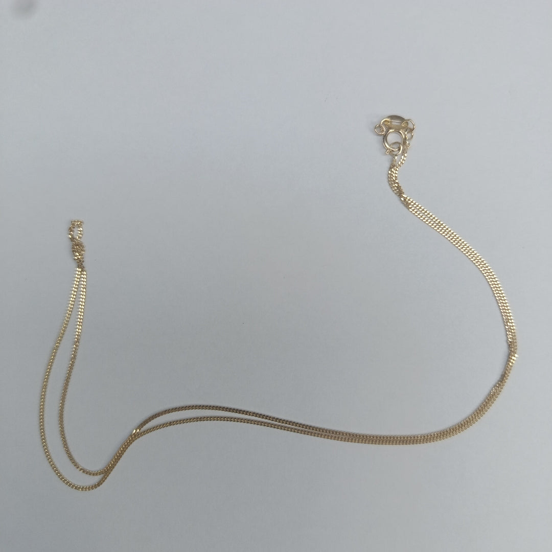 CADENAS TEJIDO BARBADA ORO 10K 50 CM 1.7 GR (NUEVO)