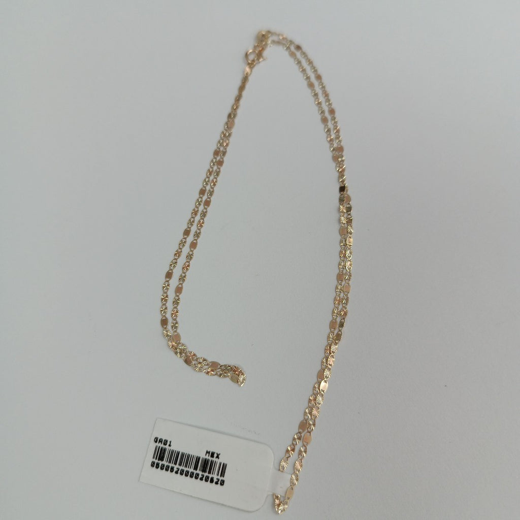CADENAS TEJIDO GUCHI ORO 10K 55 CM 1.7 GR (NUEVO)