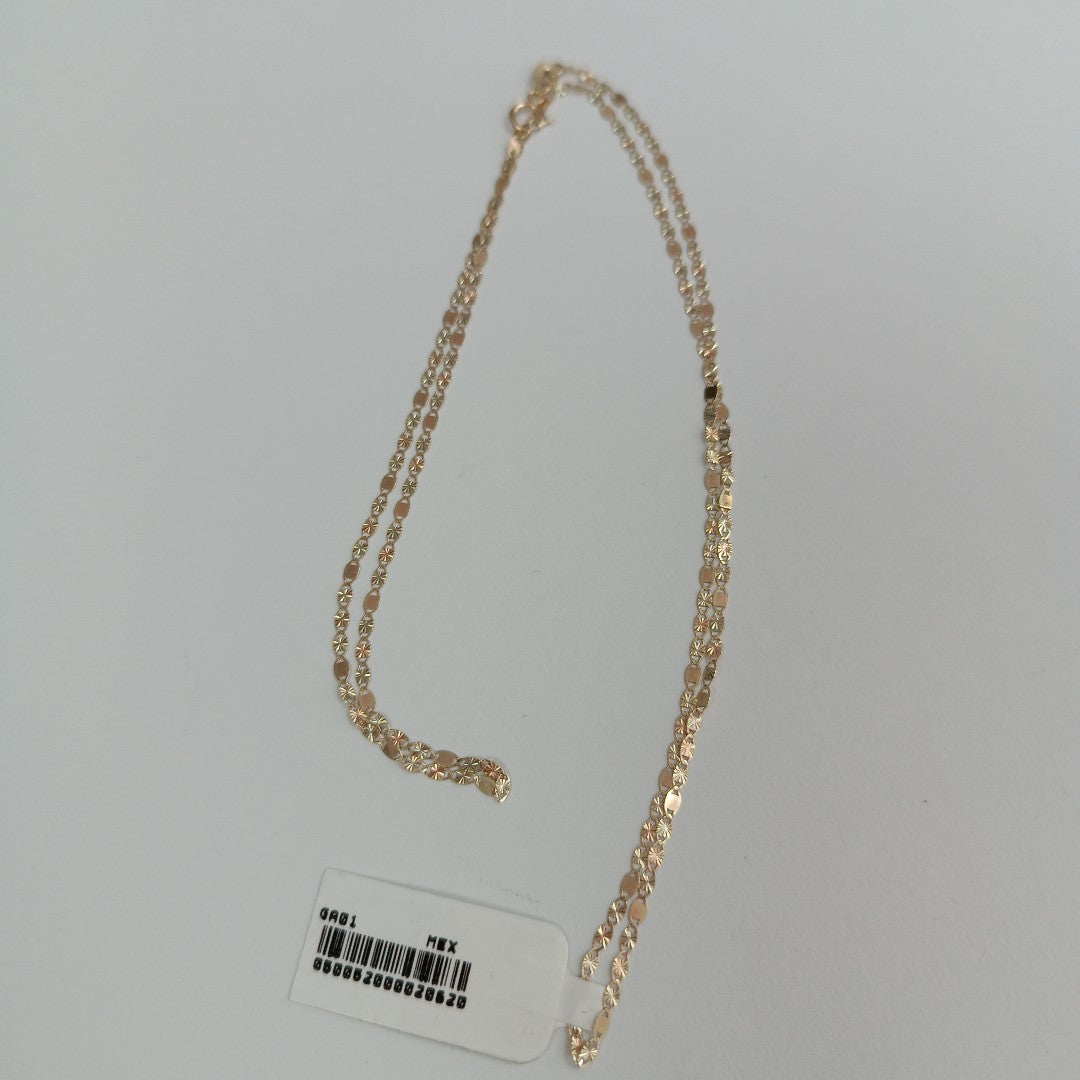 CADENAS TEJIDO GUCHI ORO 10K 55 CM 1.7 GR (NUEVO)