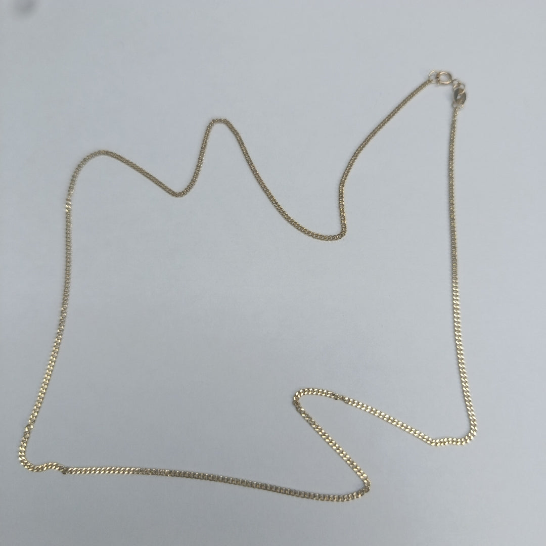 CADENAS TEJIDO BARBADA ORO 10K 50 CM 2.6 GR (NUEVO)