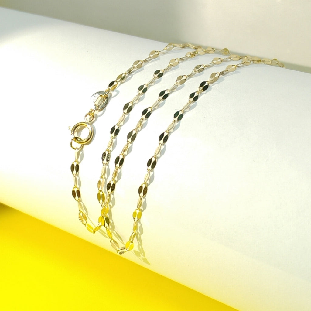 CADENAS TEJIDO ESPECIAL ORO 10K 40 A 45 CM 1 GR (NUEVO)