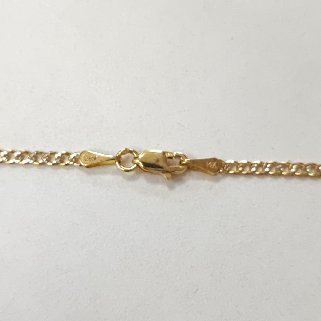 CADENAS BARBADA DIAMANTADA ORO 14K 60 CM 6.1 GR (NUEVO)