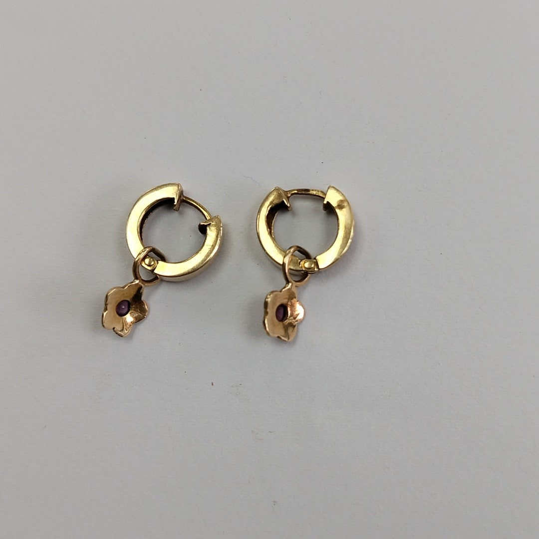 ARRACADAS PAR ORO 14 K 2.8 GRMS (SEMINUEVO)