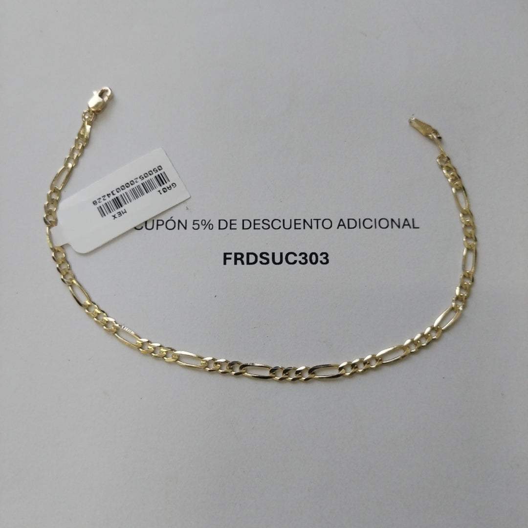 PULSERAS 3X1 ORO 14K 21 CM 3.3 GR (NUEVO)