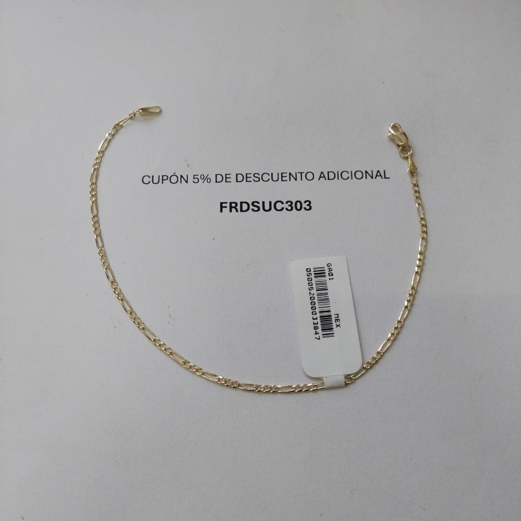PULSERAS BARBADA ORO 14K 21 CM 1.7 GR (NUEVO)