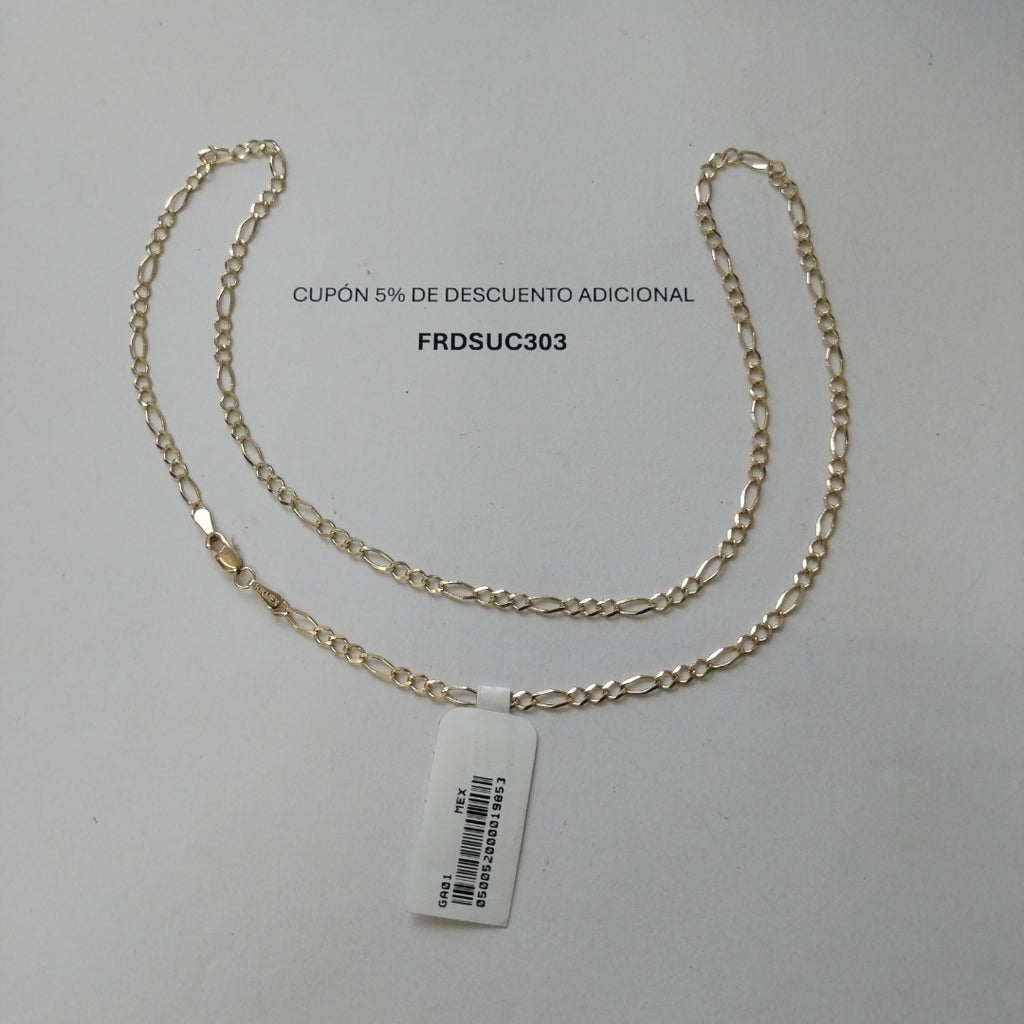 CADENAS TEJIDO 3X1 ORO 10K 50 CM 4.1 GR (NUEVO)