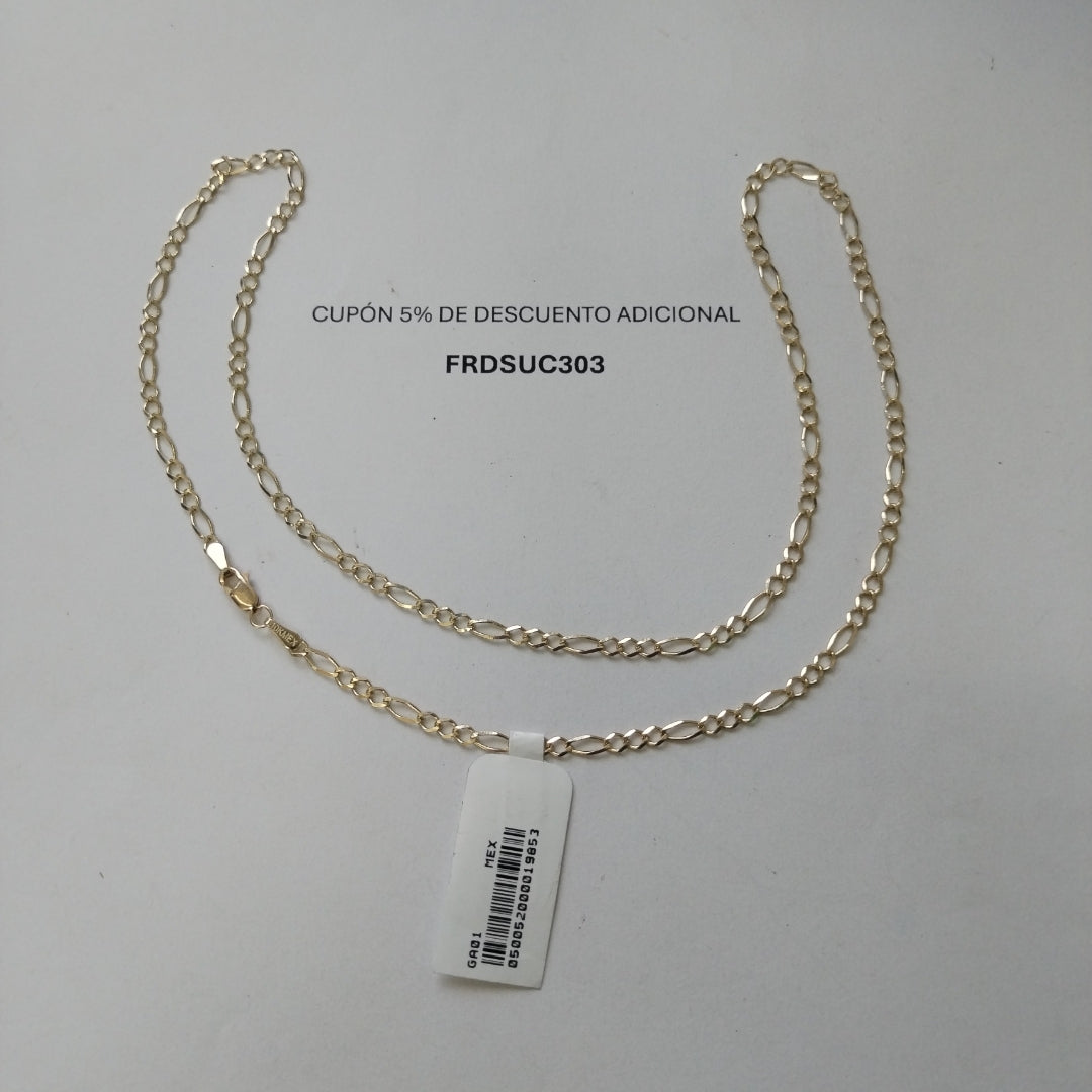 CADENAS TEJIDO 3X1 ORO 10K 50 CM 4.1 GR (NUEVO)