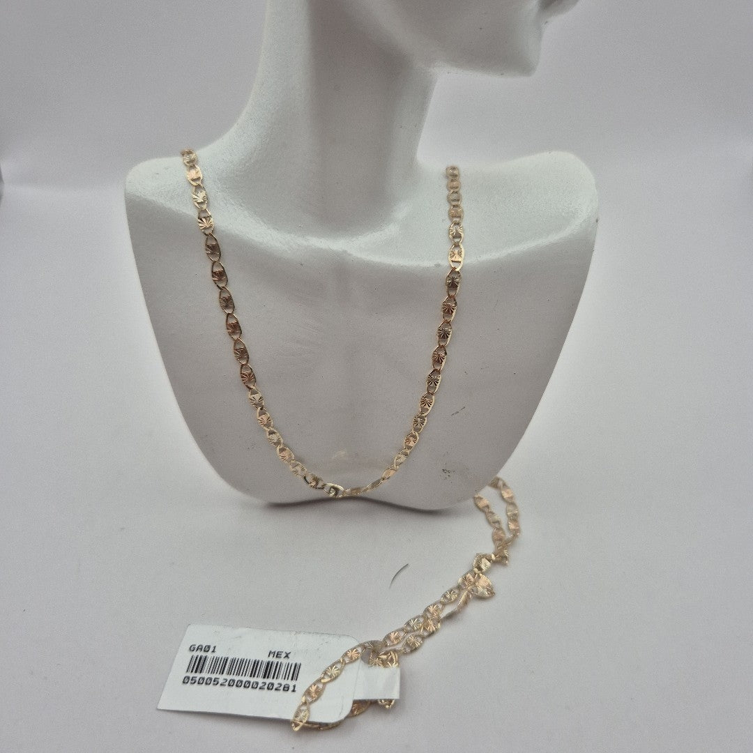 CADENAS TEJIDO GUCHI ORO 10K 60 CM 3.2 GR (NUEVO)