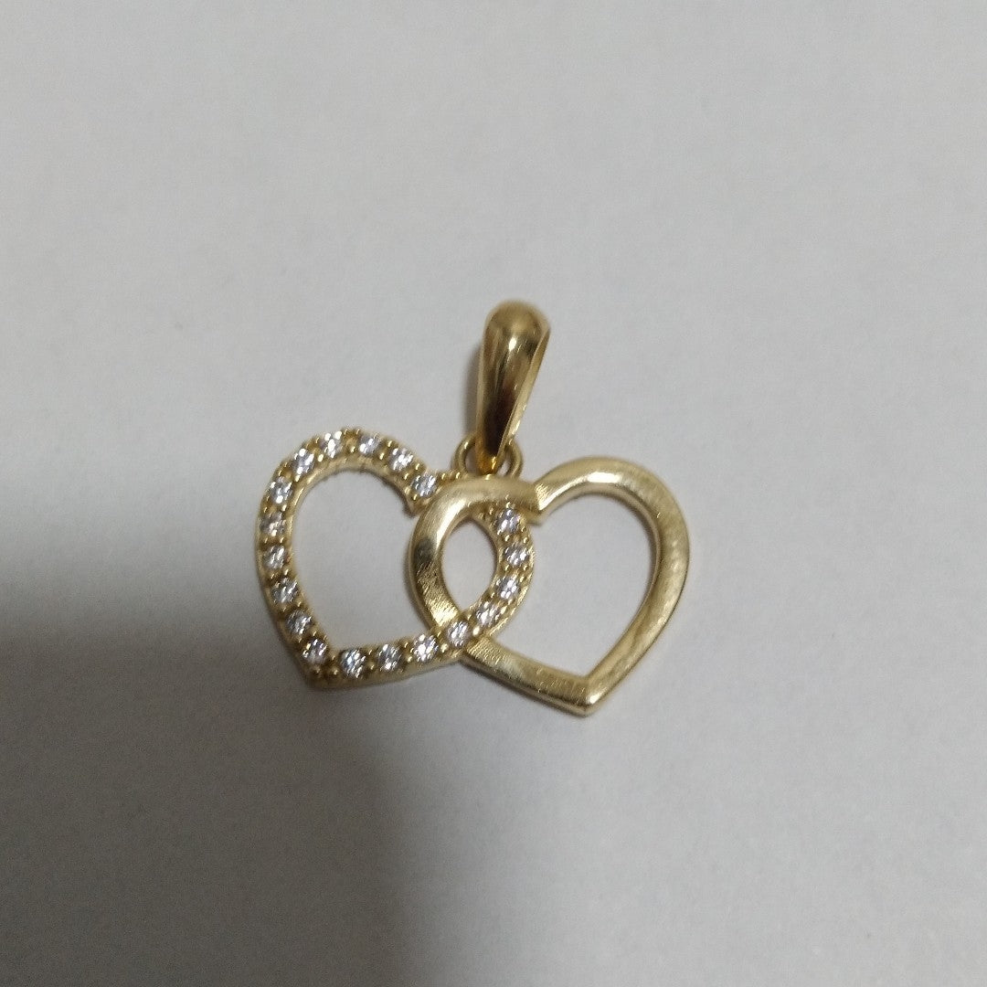 DIJES DOBLE CORAZON ORO 10K 1.5 GR (NUEVO)