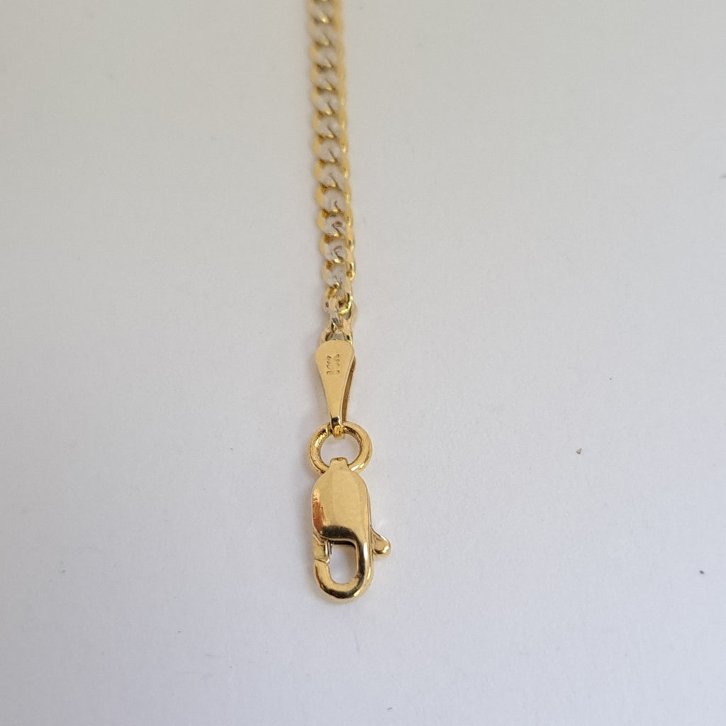 PULSERAS BARBADA DIAMANTADA ORO 14K 18 CM 2.4 GR (NUEVO)