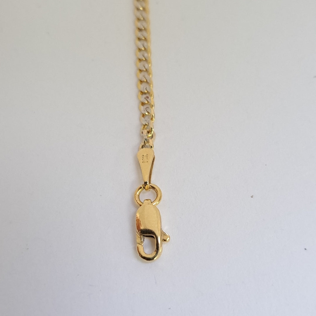 PULSERAS BARBADA DIAMANTADA ORO 14K 18 CM 2.4 GR (NUEVO)