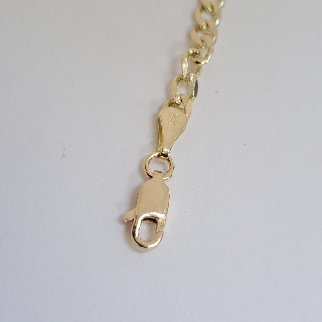 PULSERAS BARBADA ORO 14K 21 CM 5.3 GR (NUEVO)
