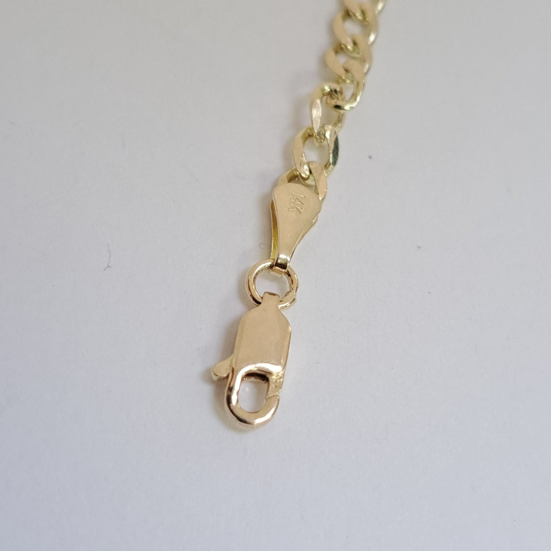 PULSERAS BARBADA ORO 14K 21 CM 5.3 GR (NUEVO)