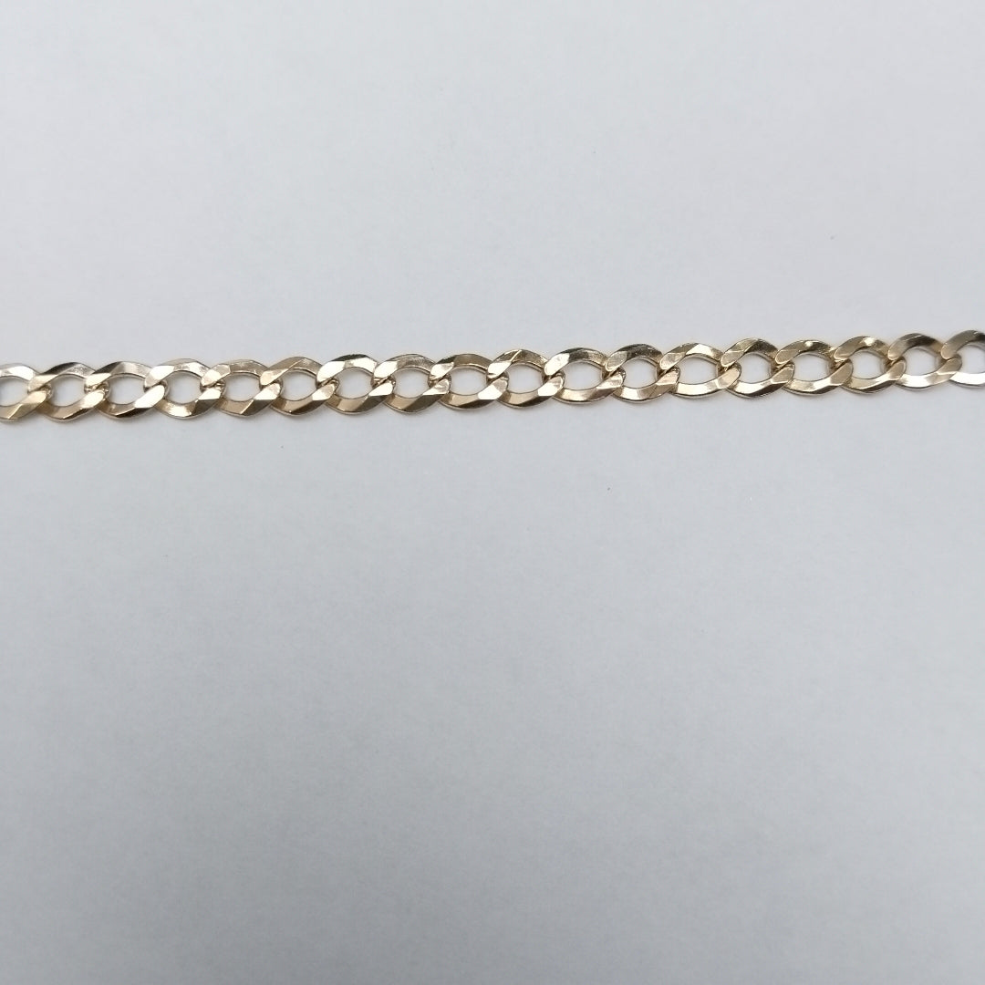 PULSERAS TEJIDO BARBADA ORO 10K 21 CM 3.8 GR (NUEVO)