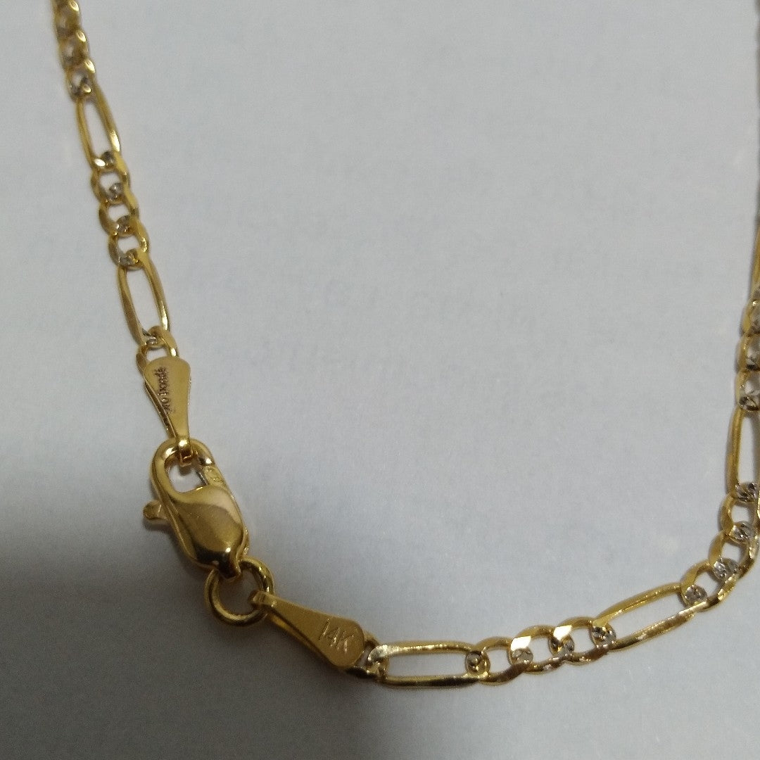 CADENAS TEJIDO 3X1 ORO 14K 55 CM 4.5 GR (NUEVO)