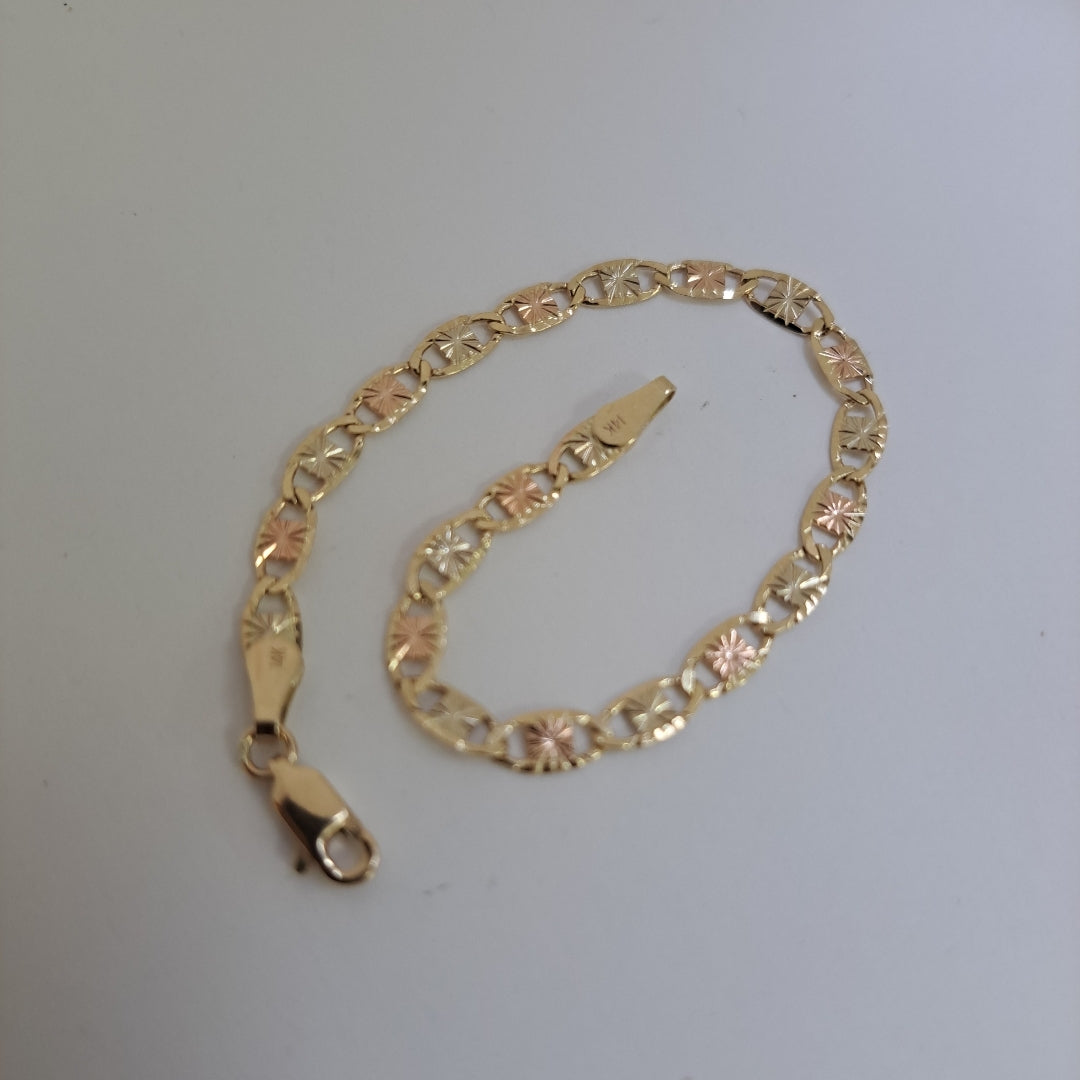 PULSERA TEJIDO GUCHI ORO 14K 18 CM 4.1 GR (NUEVO)