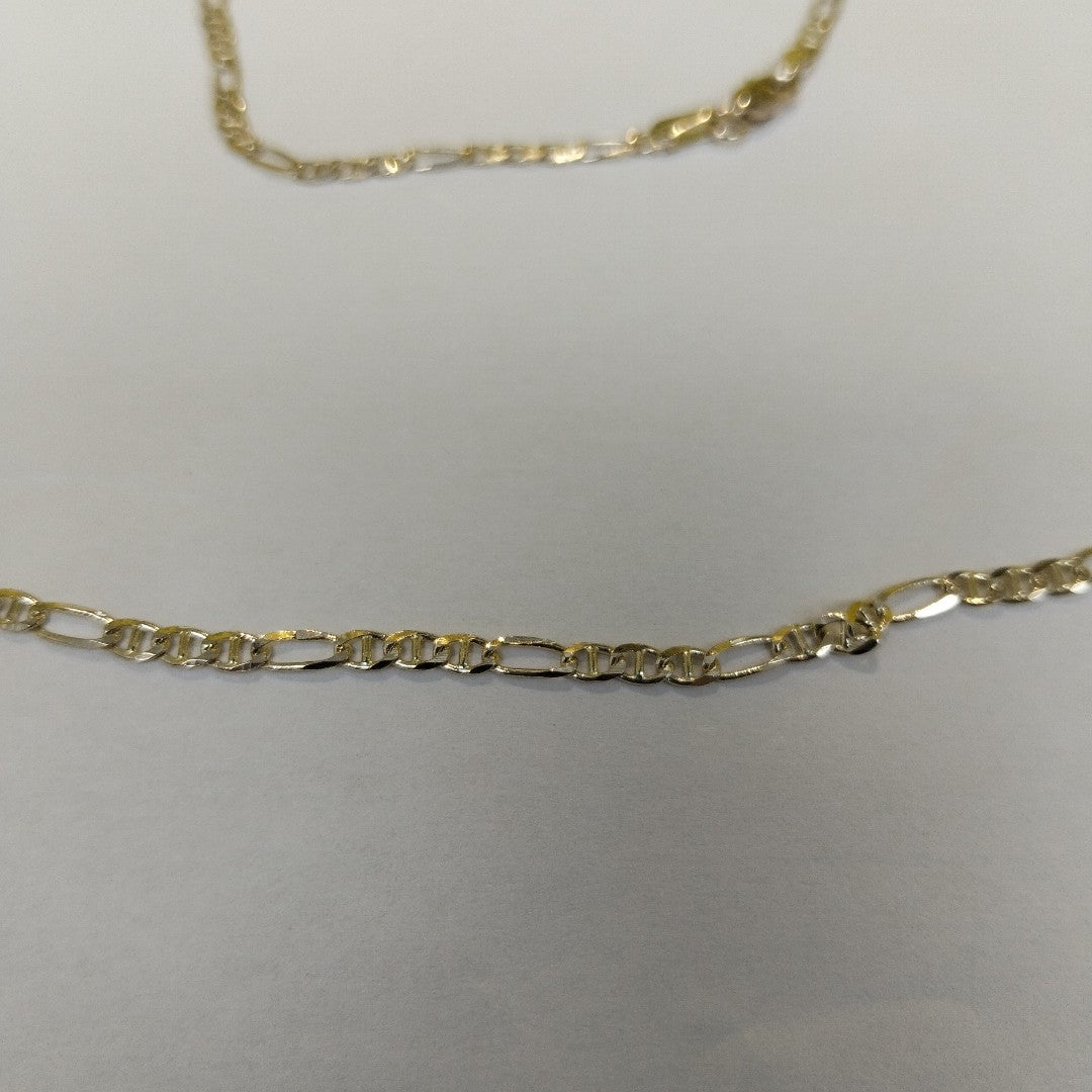 CADENAS TEJIDO FIGARO GUCHI ORO 10K 60 CM 5.3 GR (NUEVO)