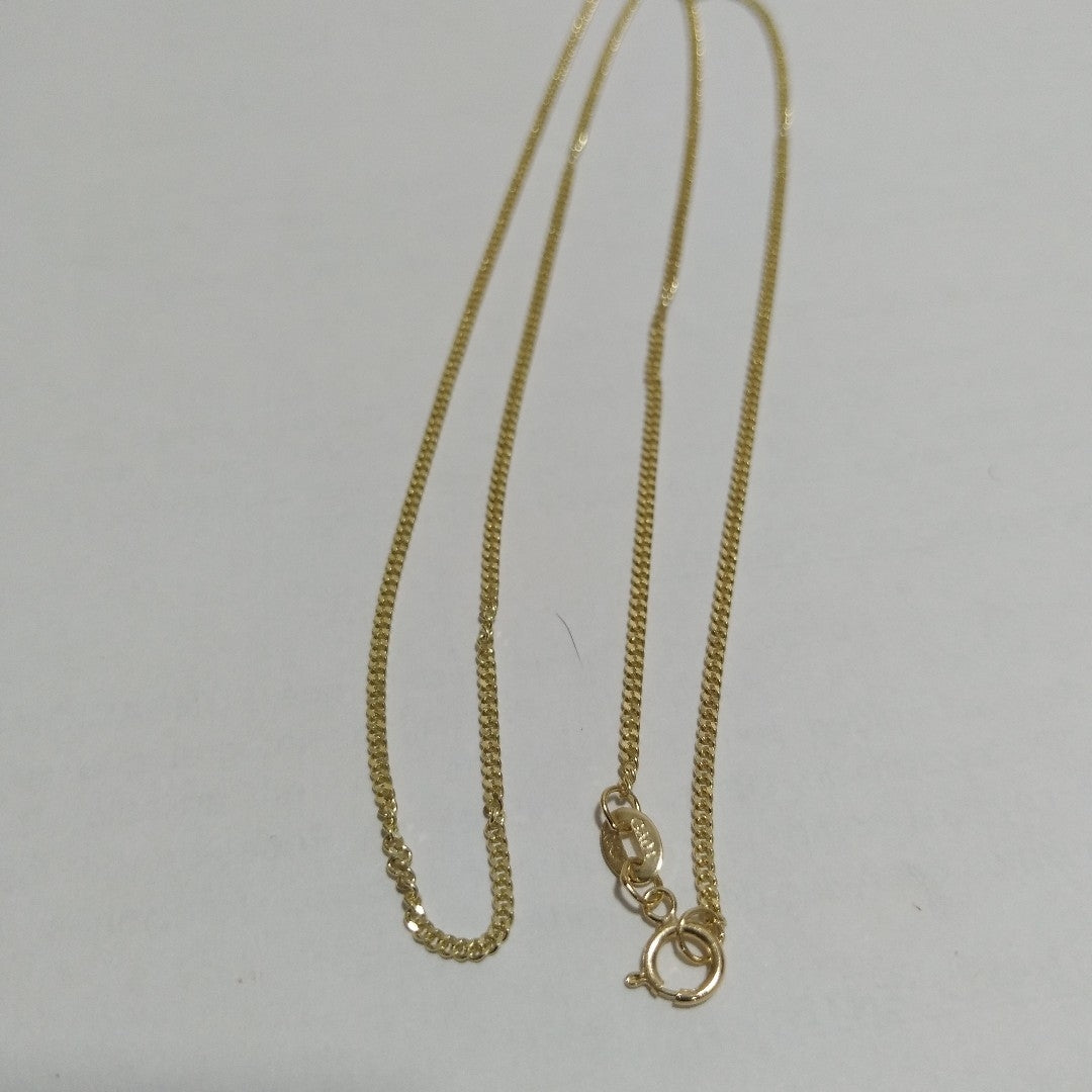 CADENAS TEJIDO BARBADA ORO 10K 55 CM 3.1 GR (NUEVO)