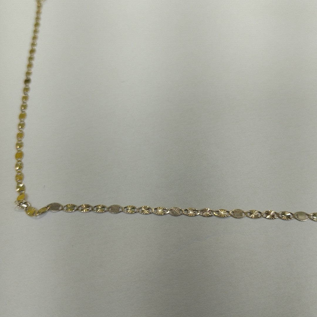 CADENAS TEJIDO GUCHI ORO 10K 40 A 45 CM 1.4 GR (NUEVO)