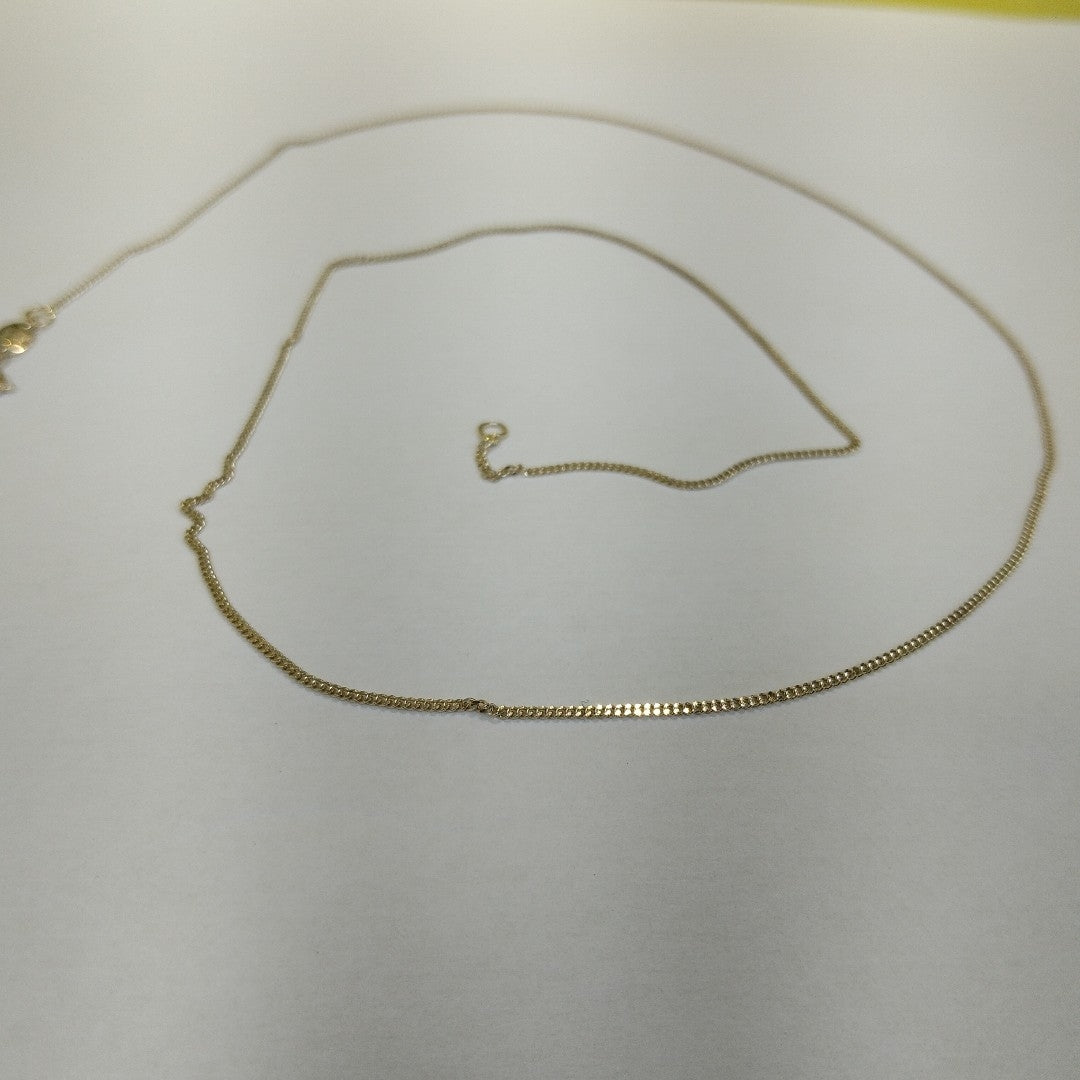 CADENAS TEJIDO BARBADA ORO 10K 50 CM 1.7 GR (NUEVO)