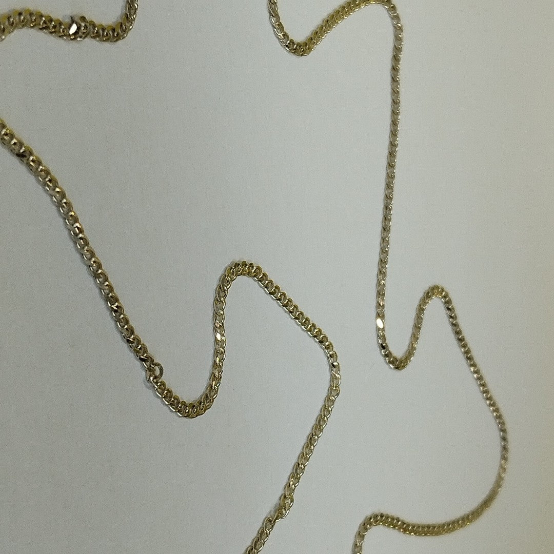 CADENAS TEJIDO BARBADA ORO 10K 60 CM 4.1 GR (NUEVO)