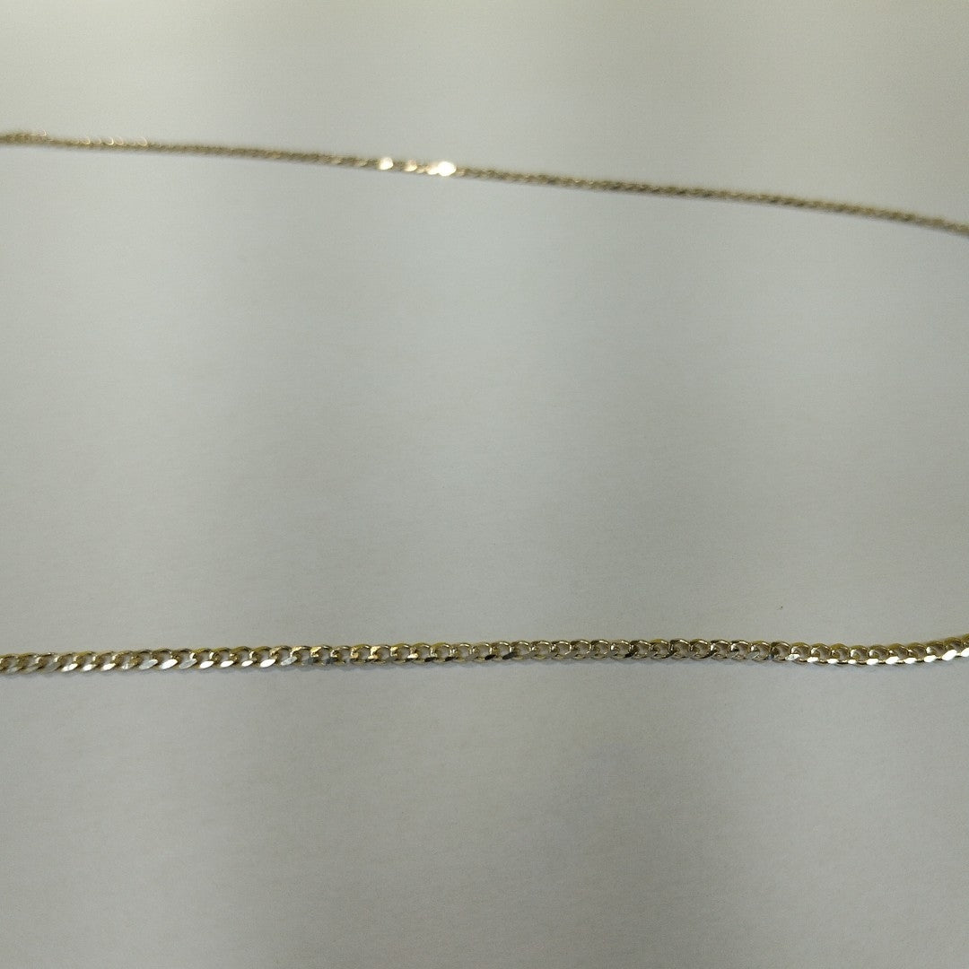 CADENAS TEJIDO BARBADA ORO 10K 55 CM 3.9 GR (NUEVO)