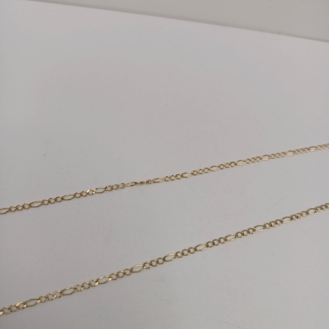 CADENAS TEJIDO ESLABONES ORO 10K 60 CM 2.2 GR (NUEVO)