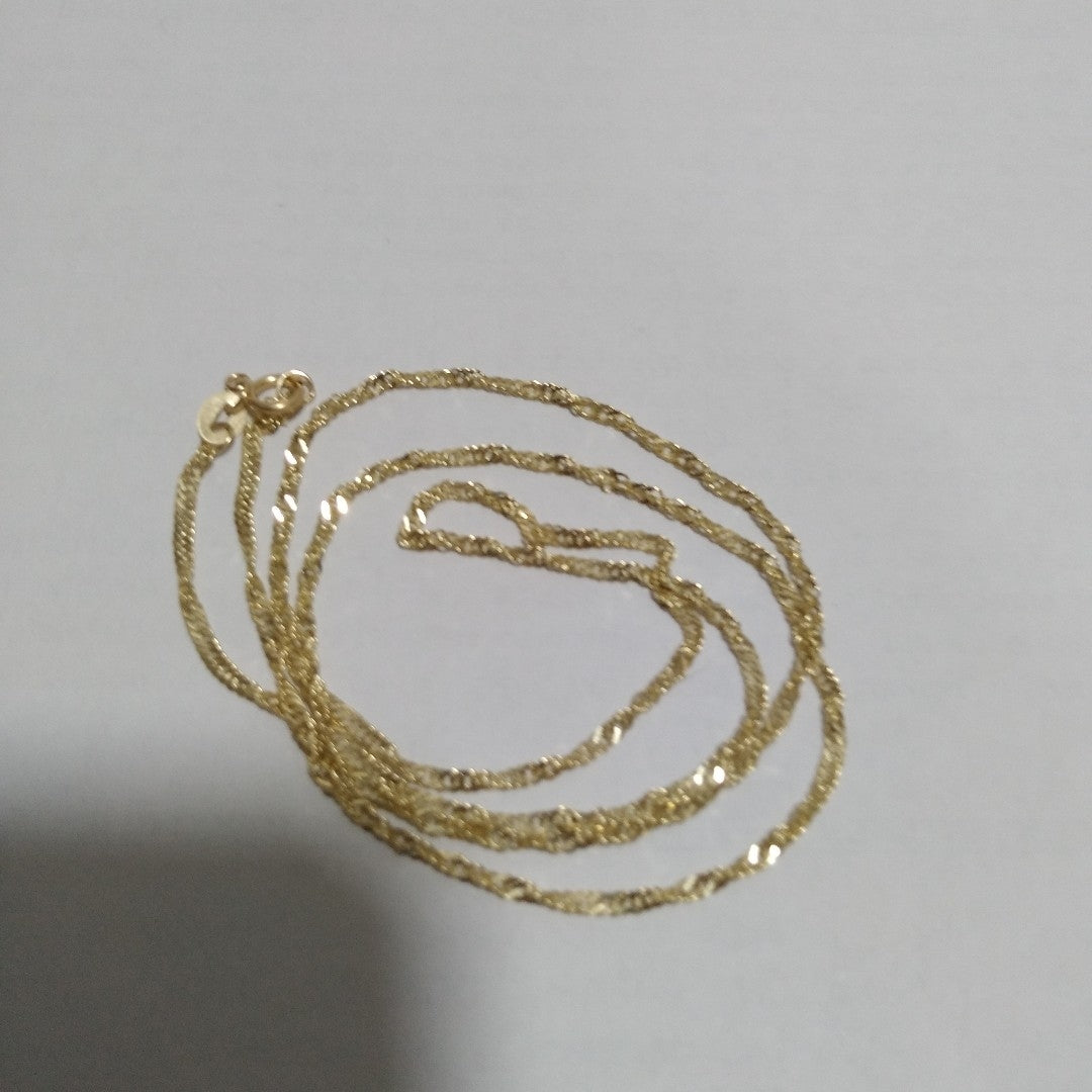 CADENAS TEJIDO MEDIO TORZAL ORO 10K 55 CM 2.5 GR (NUEVO)