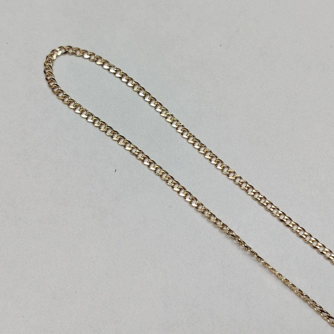 CADENAS TEJIDO BARBADA ORO 10K 55 CM 3.8 GR (NUEVO)