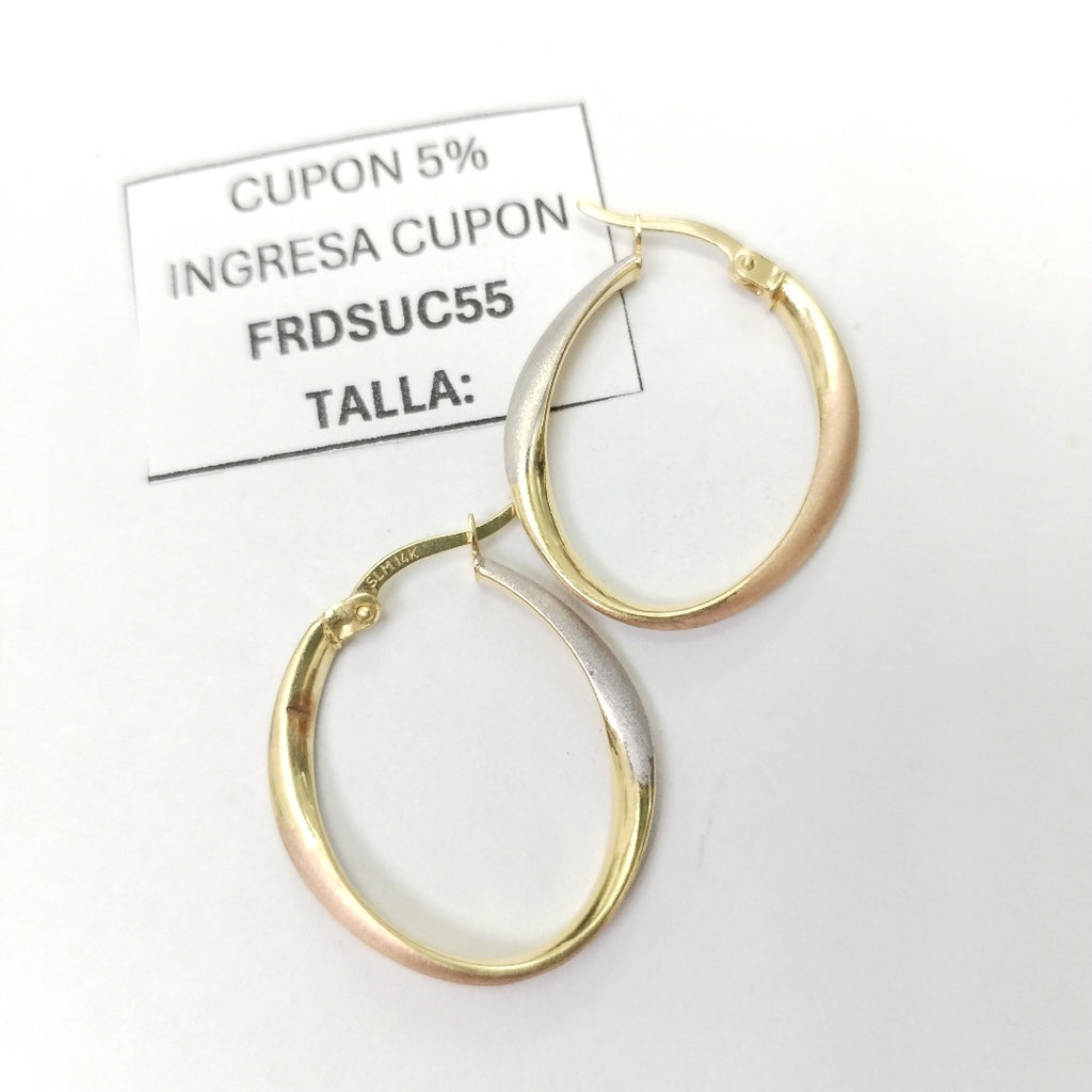 ARRACADAS PAR ORO 14 K 1.5 GRMS (SEMINUEVO)