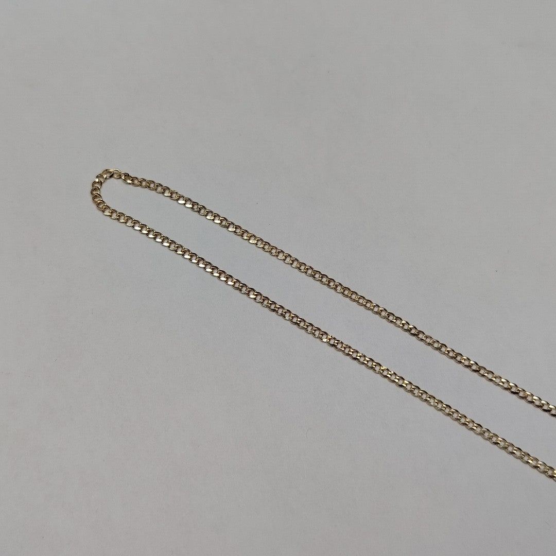 CADENAS TEJIDO BARBADA ORO 10K 50 CM 3.5 GR (NUEVO)