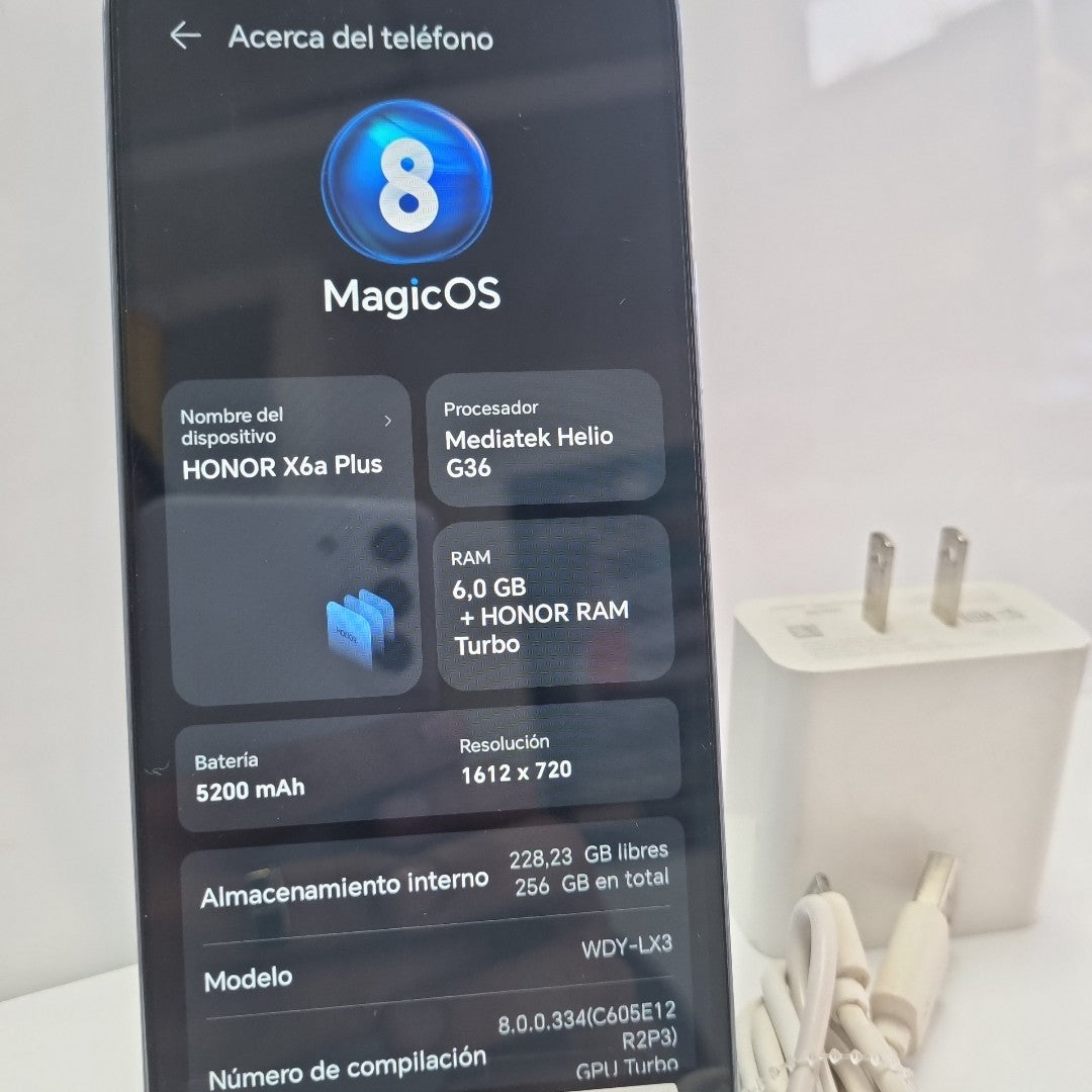 CELULAR HONOR X6A WDY-LX3 (2023) 256 GB 6 GB RAM (SEMINUEVO)