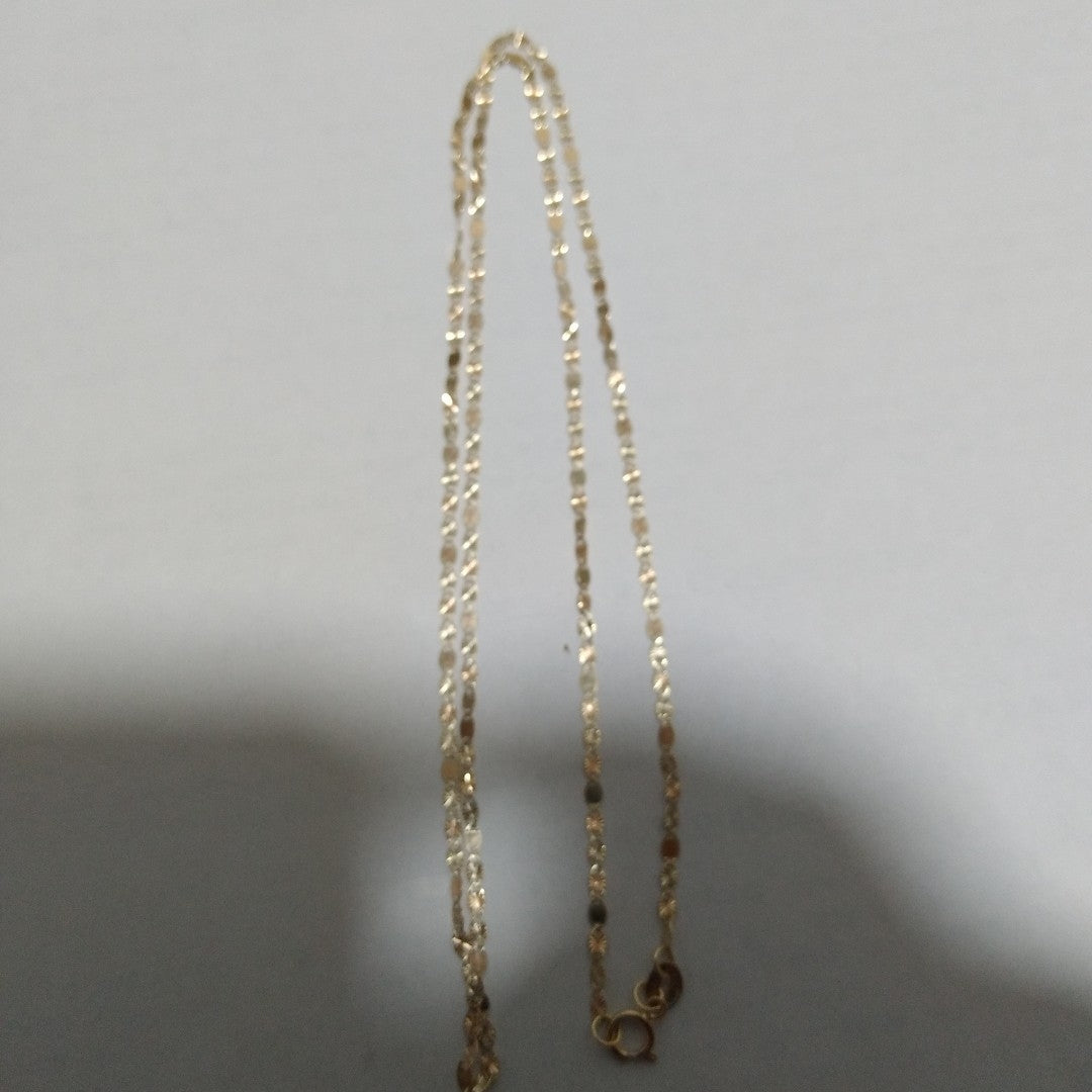 CADENAS TEJIDO GUCHI ORO 10K 55 CM 1.8 GR (NUEVO)