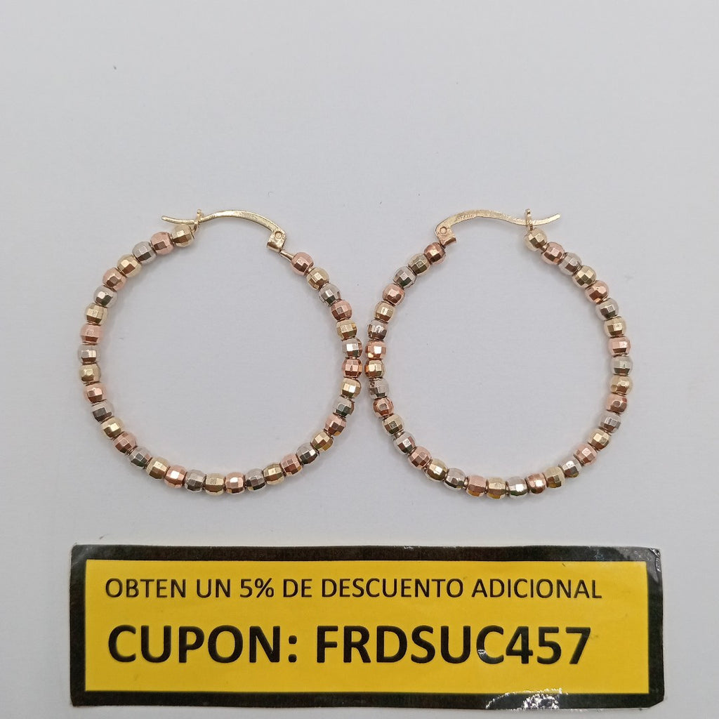 ARRACADAS PAR ORO COMBINADO 10 K 5,60 GRMS (SEMINUEVO)