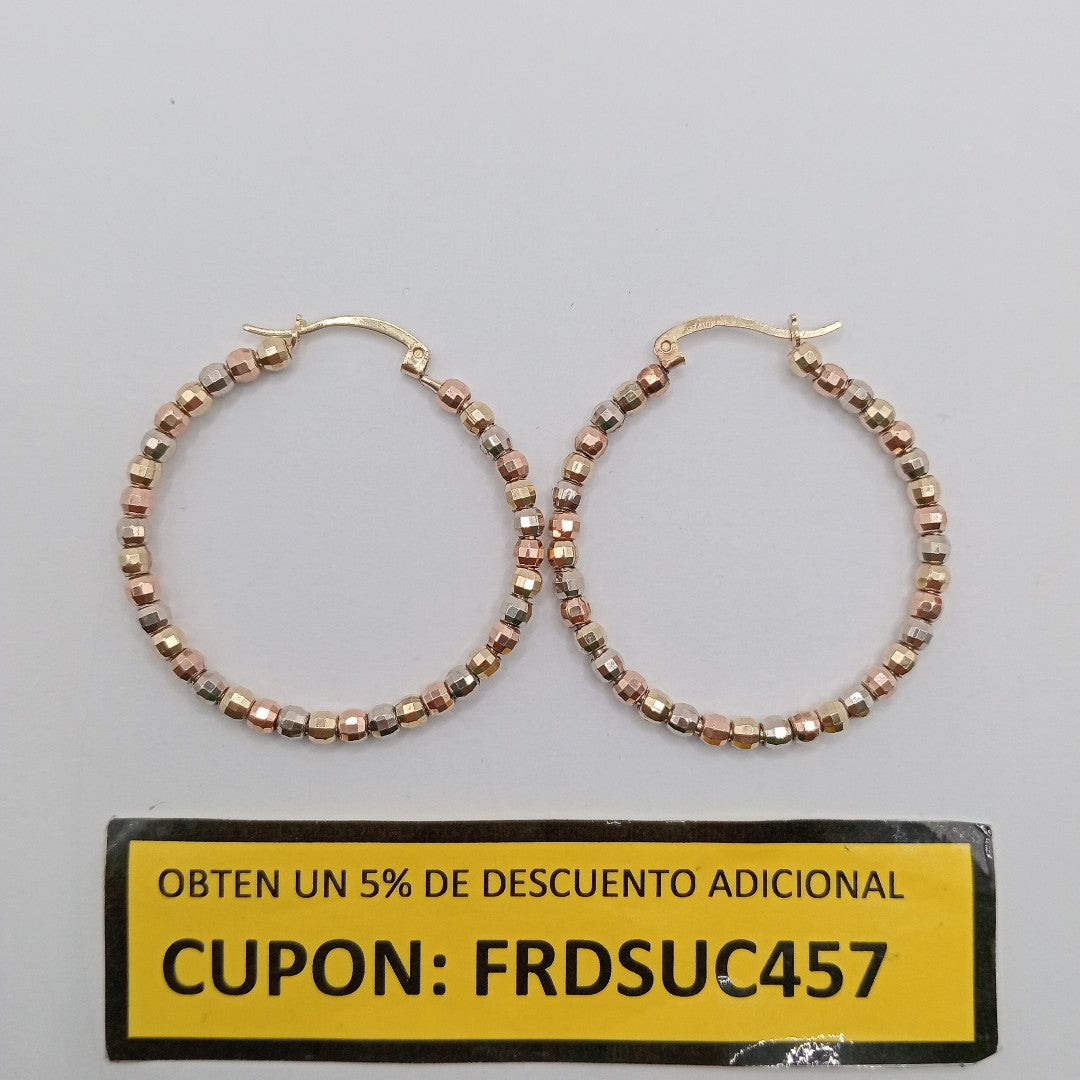 ARRACADAS PAR ORO COMBINADO 10 K 5,60 GRMS (SEMINUEVO)