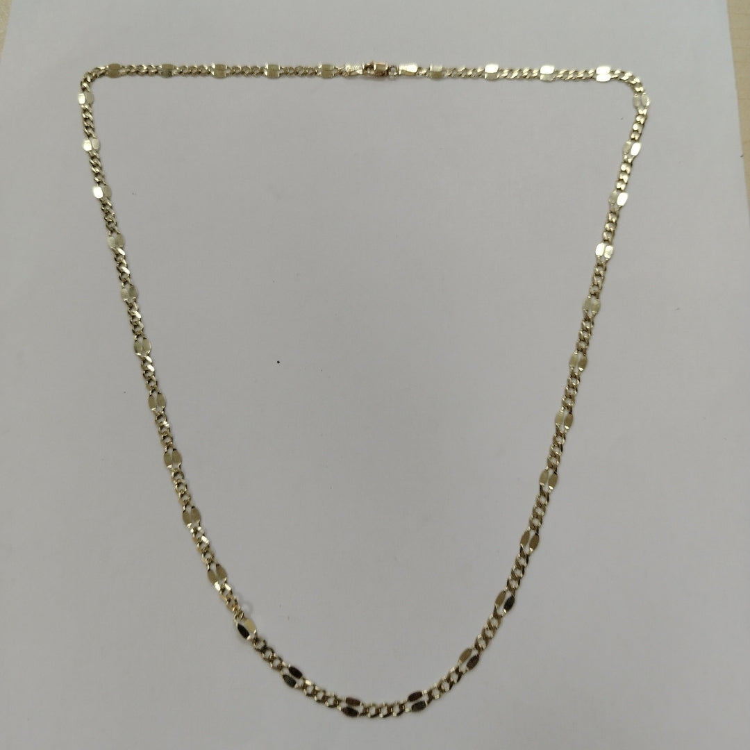 CADENAS TEJIDO ESPECIAL ORO 10K 55 CM 7.1 GR (NUEVO)