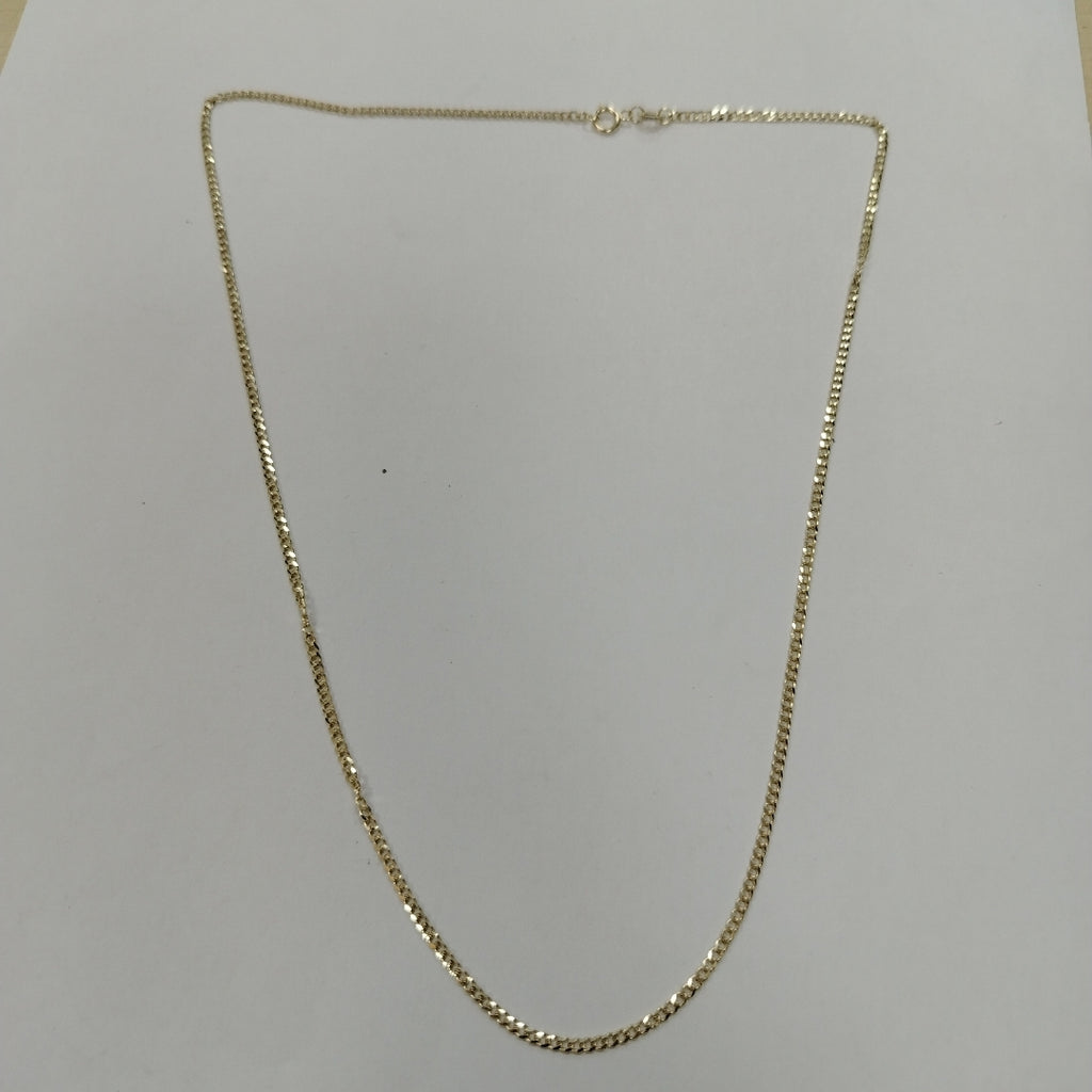 CADENAS TEJIDO BARBADA ORO 10K 50 CM 3.5 GR (NUEVO)