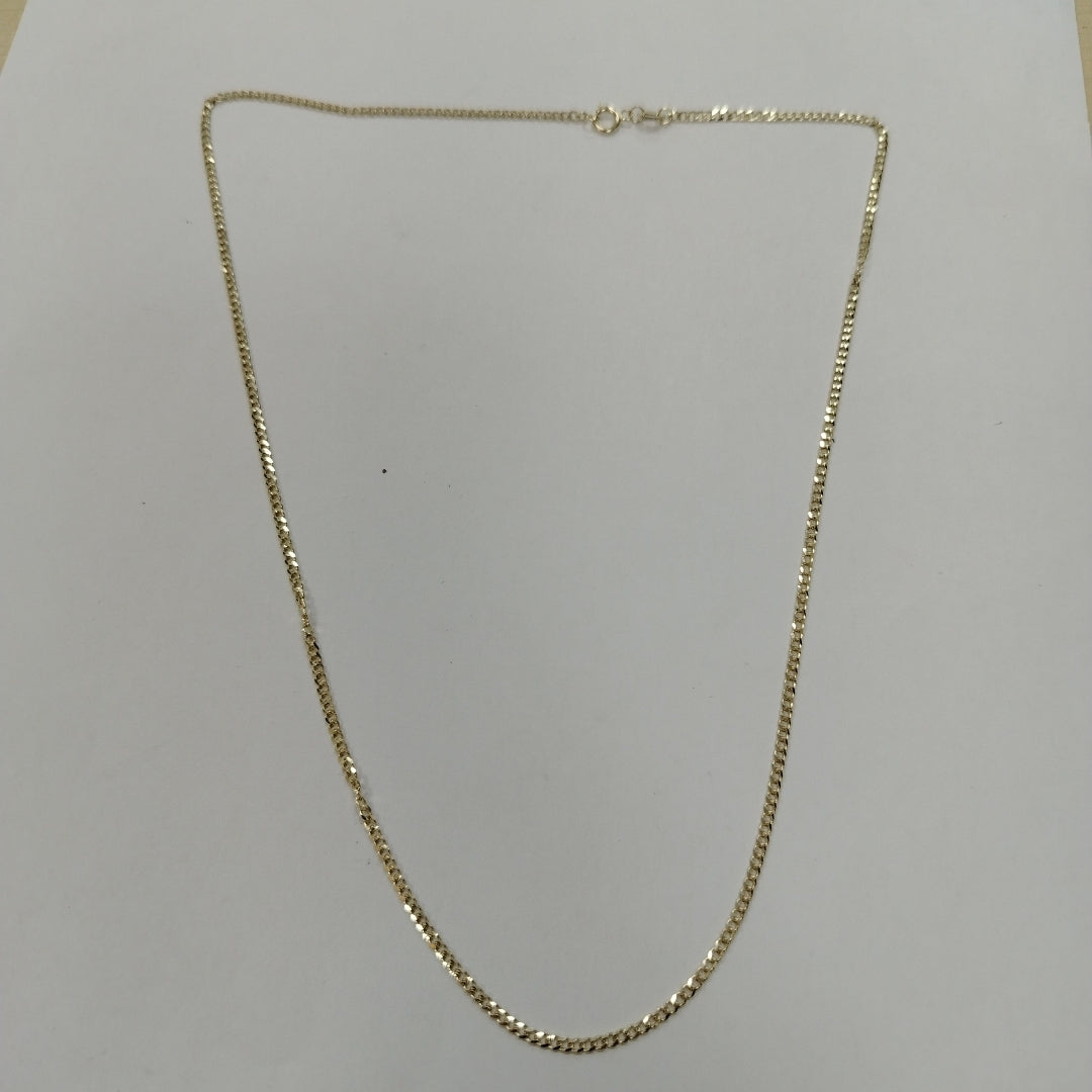 CADENAS TEJIDO BARBADA ORO 10K 50 CM 3.5 GR (NUEVO)