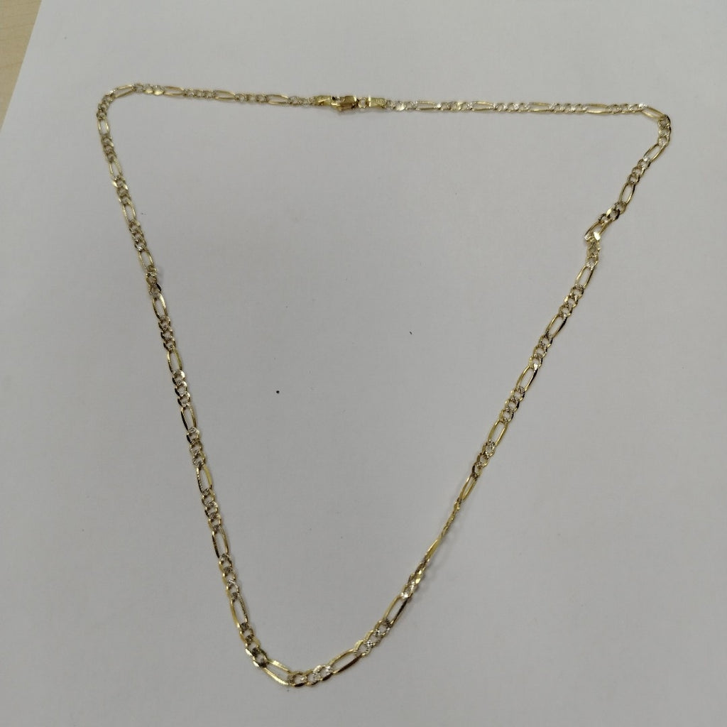 CADENAS TEJIDO 3X1 DIAMANTADO ORO 10K 50 CM 5.6 GR (NUEVO)