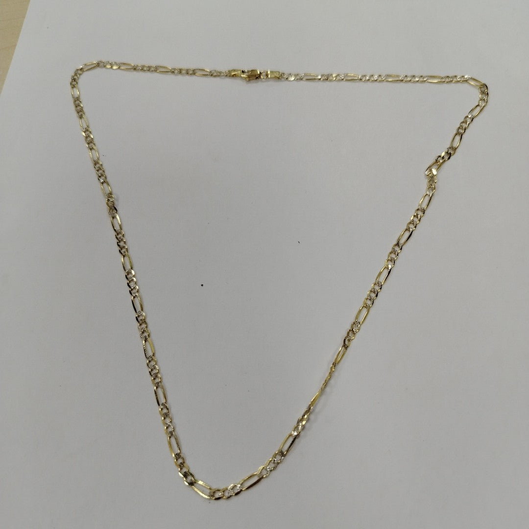 CADENAS TEJIDO 3X1 DIAMANTADO ORO 10K 50 CM 5.6 GR (NUEVO)